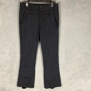Athleta Ski Daddle Pants Women's 10 Black Fleece Lined‎ Softshell Snowboard Snow